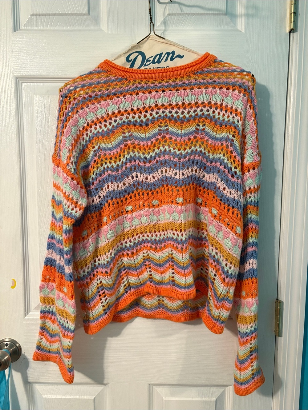 Multicolor Striped Crewneck Knit Sweater